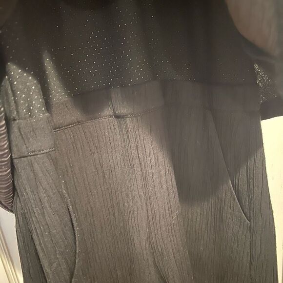 Elevenses Anthropologie Santa Ana Black Shorts Romper Size M - Picture 7 of 12